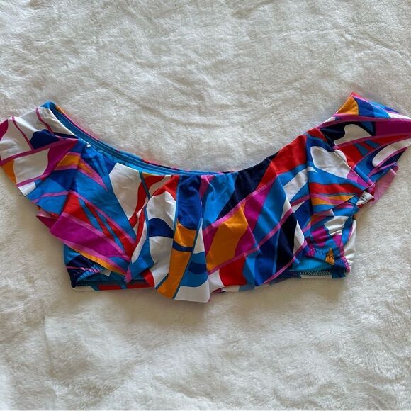 Trina Turk Rio Off the Shoulder Swim Top Size 8 - Picture 8 of 8